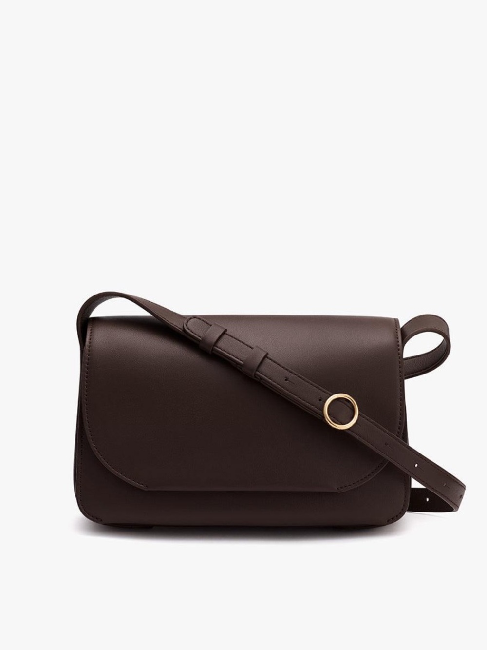 Cuyana Concertina Smooth Leather Bag • Cocoa / Dark Brown • MSRP $398